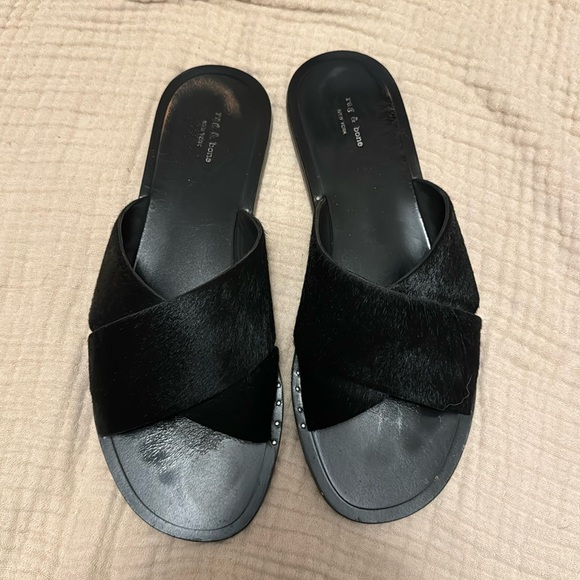Rag and bone cowhide slides - Picture 1 of 5
